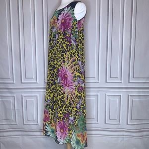 One size.Hi-lo Maxi Dress leopard floral